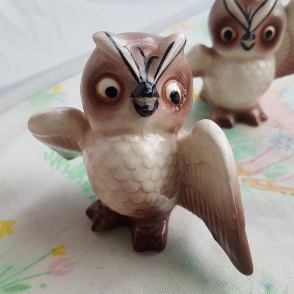 Vintage Owl Salt & Pepper Shakers Japan - Picture 4 of 8